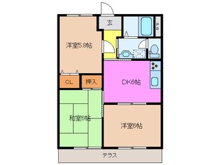 川方マンションの物件間取画像